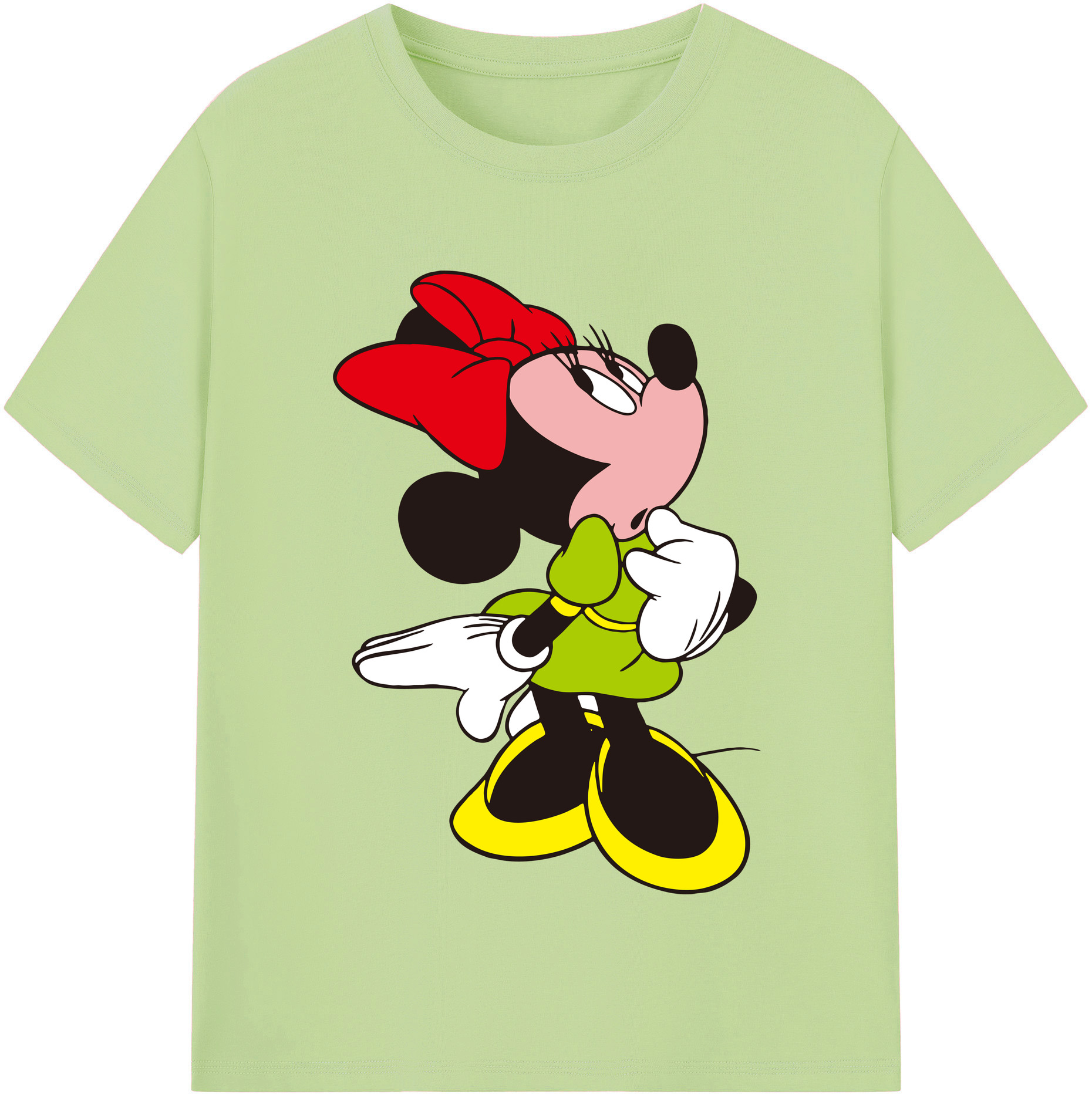 （画像用） ミッキーマウス Mickey Mouse 綿100％半袖Tシャツ（フロントプリント）